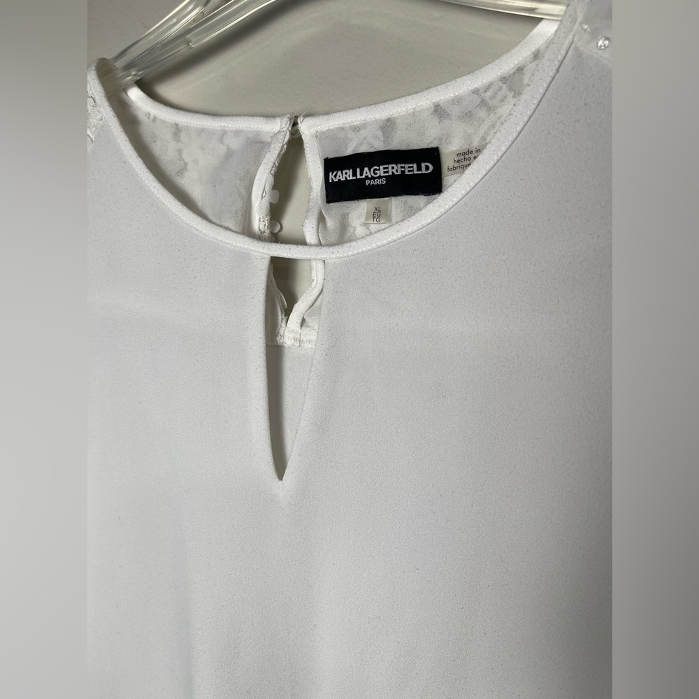 Karl Lagerfeld Paris White Blouse - Picture 6 of 15